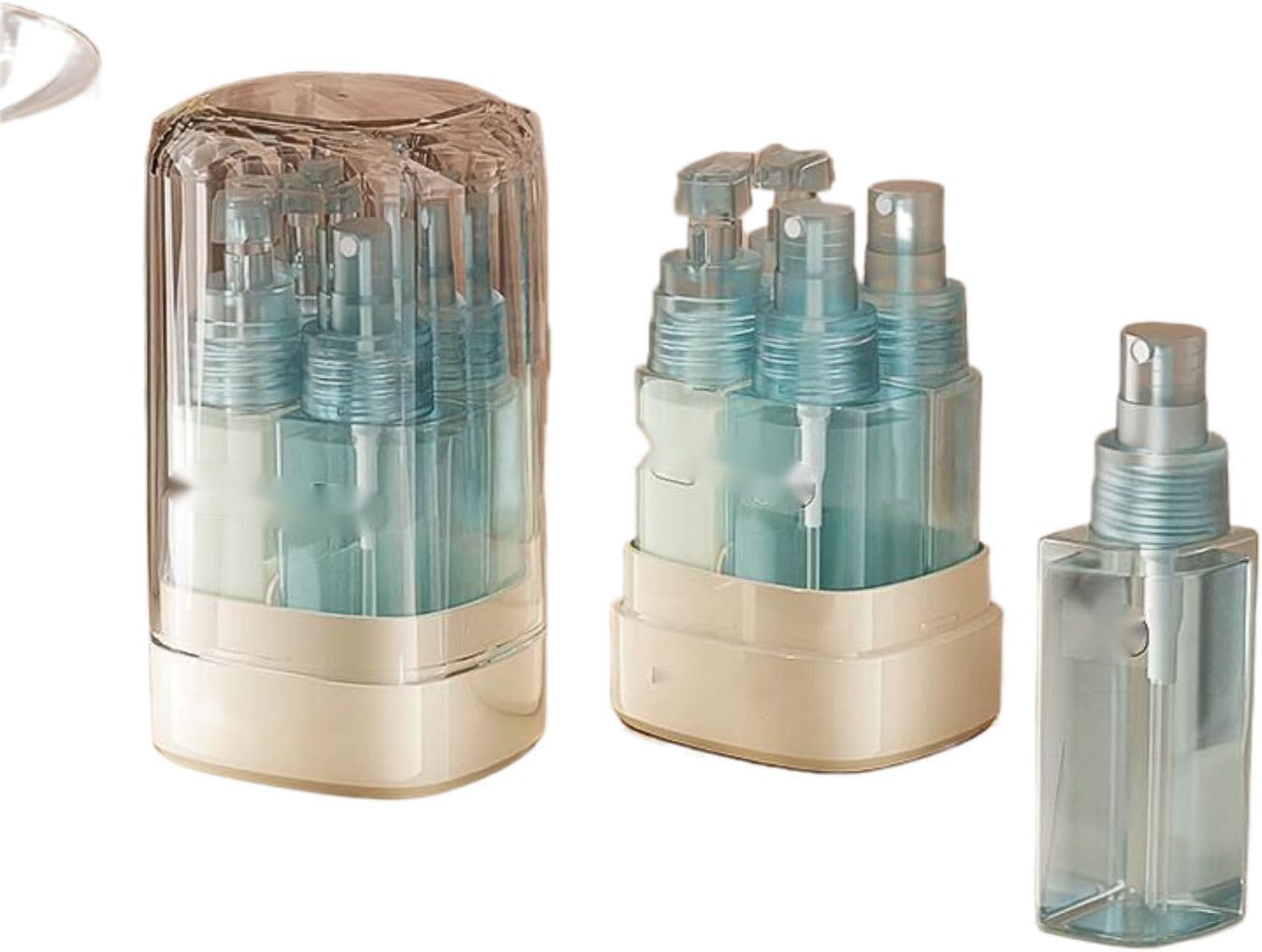 旅行便携精致分装瓶旅游套装 No Drilling Shelves for Bathroom Storage & Home Decor.-宝石蓝(送标签纸)