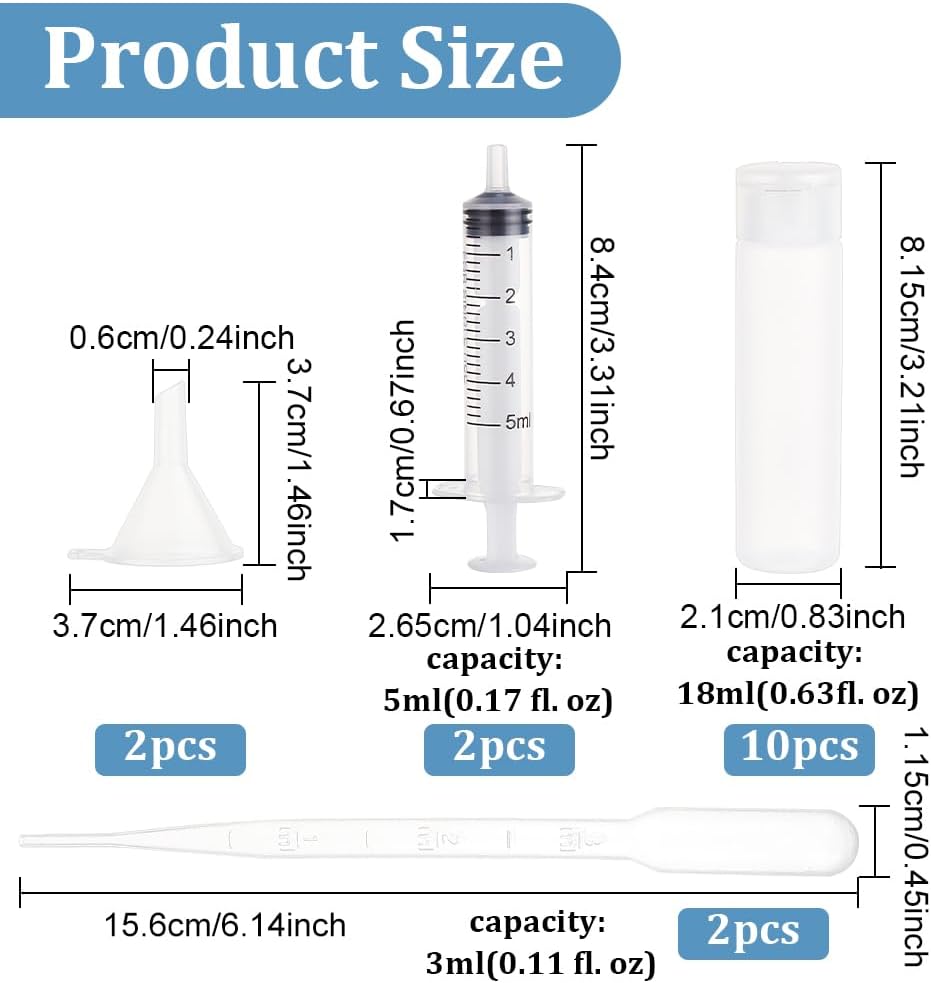 BENECREAT 10 Pack 18ml 0.6oz Small Travel Squeeze Bottles Refillable Makeup Foundation Container Travel Essentials Sample Bottles for Toiletries. Shampoo Toner Cosmetic