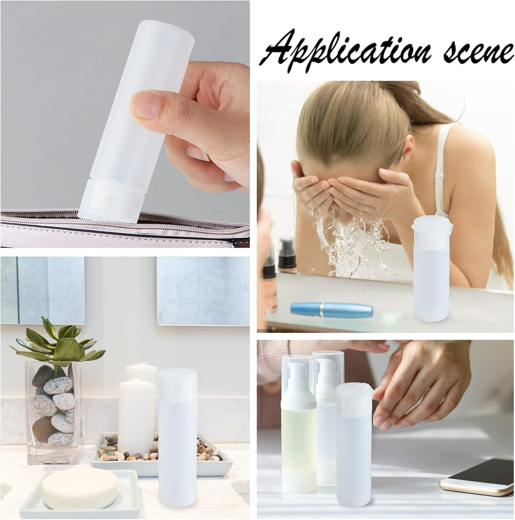 BENECREAT 10 Pack 18ml 0.6oz Small Travel Squeeze Bottles Refillable Makeup Foundation Container Travel Essentials Sample Bottles for Toiletries. Shampoo Toner Cosmetic